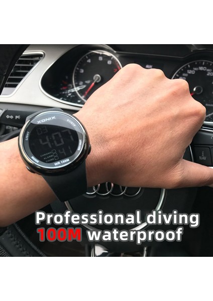 Bir Hareketi Yükseltme Profesyonel Dalış Izle Erkekler 100 M Su Geçirmez Kronograf Geri Sayım Dijital Saat Spor Kol Saati Reloj Hombre (Yurt Dışından) indirimleri