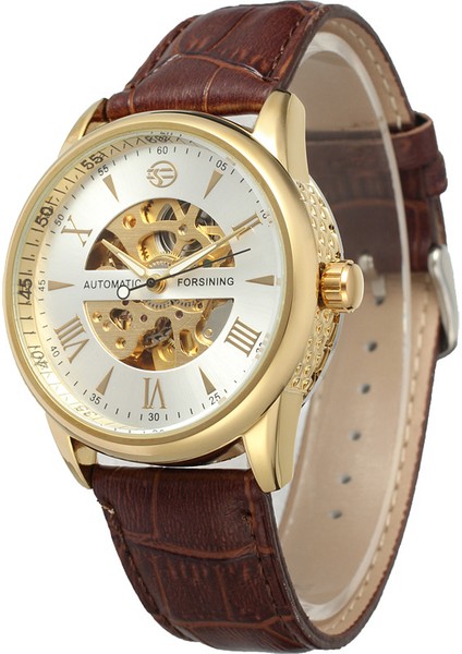 FSG8046HW Yeni Moda Lüks Marka Izle Erkekler Erkek Saat 3ATM Su Geçirmez Otomatik Mekanik Saatler Forsining Relogio Masculino (Yurt Dışından)