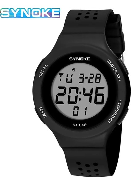 Beyaz Synoke Ince Dijital Saat Unisex Yüzme 50 M Su Geçirmez Spor Saatler Erkek Kadın Elektronik Saat Kol Saati Relojes Hombre (Yurt Dışından) fiyatları