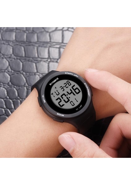 Beyaz Synoke Ince Dijital Saat Unisex Yüzme 50 M Su Geçirmez Spor Saatler Erkek Kadın Elektronik Saat Kol Saati Relojes Hombre (Yurt Dışından) modelleri