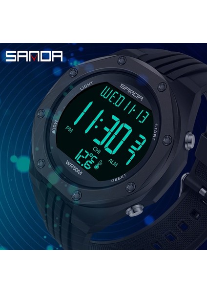 Siyah Orijinal Marka Izle Erkek Dijital Spor Saatler Sıcaklık Lüks Darbeye Dayanıklı Su Geçirmez Kol Saati Moda Elbise Saat Adam (Yurt Dışından) fırsatları