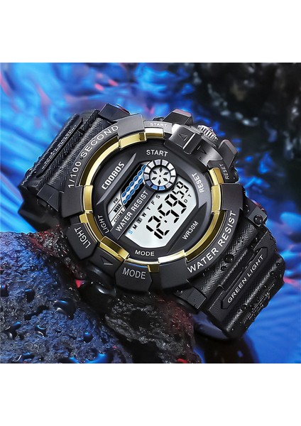 BLUE-1006 Aydınlık Spor Erkek Dijital Saatler Gelişmiş Silikon Kayış Bilek Saatleri LED Adam Ordu Askeri Saat Hodinky Relogio Masculino (Yurt Dışından) fiyatları