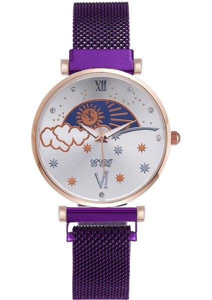 Mavi 2020 Kadın Saatler Hediye Bilezik Izle Gül Altın Mıknatıs Toka Yıldızlı Gökyüzü Aydınlık Bilezik Saatler Zegarek Damski Reloj Mujer (Yurt Dışından) indirimleri