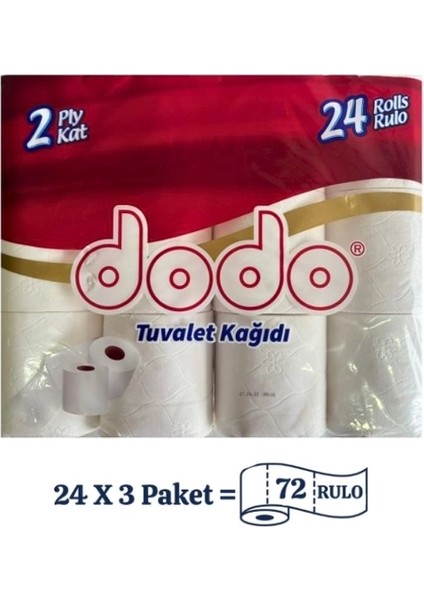 Tuvalet Kağıdı 3 Katlı 72'li (24X3)