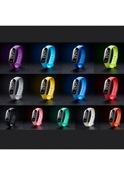 H LED Spor Moda Elektronik Saat Basit Kadın Izle El Yüzük Izle Reloj Deportivo Para Mujer Adam Izle Dijital Saat (Yurt Dışından)