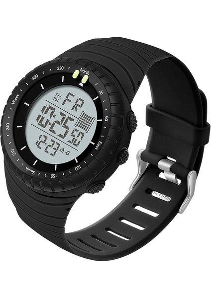 Siyah-B Erkekler Dijital Askeri Spor Saatler Adam Açık Koşu Yüzmek Büyük Arama LED Kol Saati Chronograph Erkek Izle Su Geçirmez Reloj (Yurt Dışından)