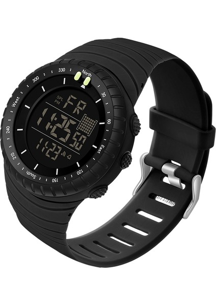 Siyah-B Erkekler Dijital Askeri Spor Saatler Adam Açık Koşu Yüzmek Büyük Arama LED Kol Saati Chronograph Erkek Izle Su Geçirmez Reloj (Yurt Dışından)