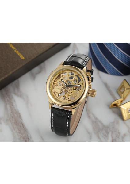 02 Forsınıng Basit Rüzgar Mekanik Saat Içi Boş Çivi Ölçekli Mekanik Saat Dairesel Kemer Izle Altın Saat (Yurt Dışından) indirimleri