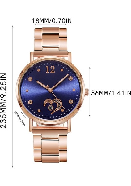 K Kadın Paslanmaz Çelik Kuvars Izle Moda Gül Altın Bilezik Izle Bayanlar Lüks Kuvars Kol Saati Kadın Saat Zegarek Damski (Yurt Dışından)