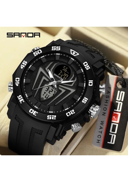 Armygreen Sanda Erkek Saatler Spor Askeri Quartz Saat 50 M Su Geçirmez Kol Saati Erkek Saat Kronometre Relogios Masculino 6111 (Yurt Dışından) fiyatları
