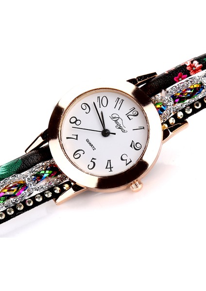 Siyah Kadın Lüks Taklidi Uzun Deri Bilezik Izle Moda Kadın Saatler Kadın Saatler Saat Relogio Feminino Reloj Mujer (Yurt Dışından)