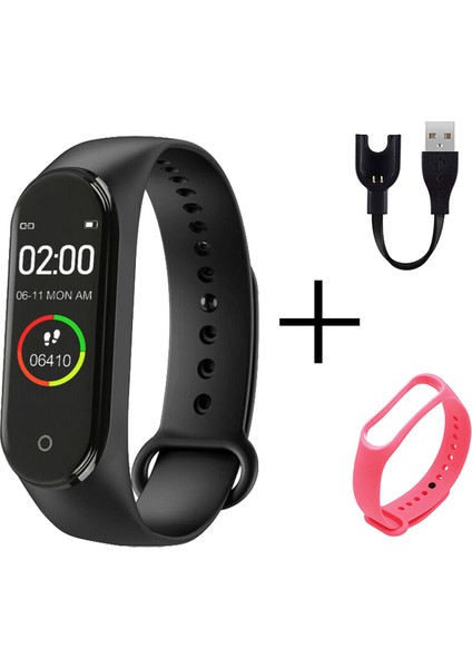 Göster 4 M4 Akıllı Dijital Saat Bilezik Erkekler Kadınlar Için Kalp Hızı Izleme ile Koşu Pedometre Kalori Sayacı Sağlık Spor Takipçisi (Yurt Dışından)