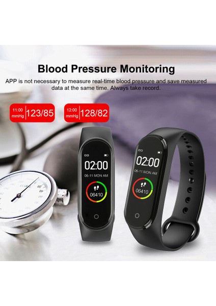 Göster 4 M4 Akıllı Dijital Saat Bilezik Erkekler Kadınlar Için Kalp Hızı Izleme ile Koşu Pedometre Kalori Sayacı Sağlık Spor Takipçisi (Yurt Dışından) indirimleri