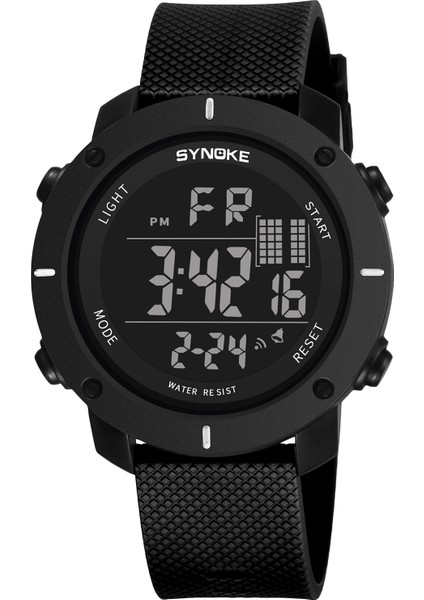 Gümüş Synoke Spor Saatler Erkekler Için 50 M Su Geçirmez LED Dijital Saat Askeri Erkek Elektronik Saat Erkek Saat Relogio Masculino (Yurt Dışından)