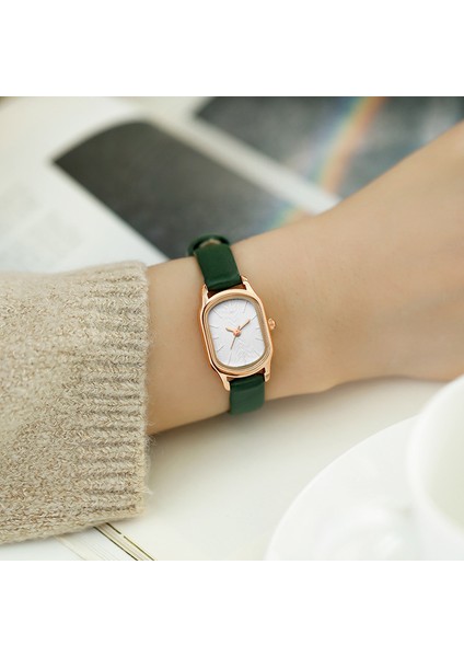 XR4511-RD-RG Moda Kadın Deri Izle Basit Kuvars Twatch Zarif Kadın Küçük Gül Altın Kadran Bilezik Izle Kadın Reloj Mujer Saat (Yurt Dışından)