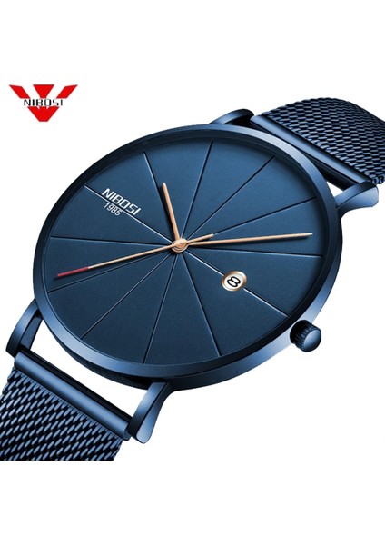 12 Nıbosı Ultra Ince Moda Erkek Izle En Lüks Marka Iş Kuvars Saatler Su Geçirmez Spor Saat Erkekler Saat Relogio Masculino (Yurt Dışından) fiyatları