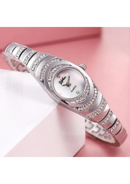 2 Adet Set Izle Moda Taklidi Saatler Kadınlar Lüks Marka Paslanmaz Çelik Bilezik Saatler Bayanlar Kuvars Elbise Saatler Reloj Mujer Saat (Yurt Dışından)