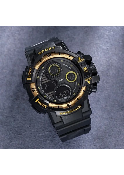 Mavi Marka Siyah Dijital Saat Erkekler Kadınlar Için Spor Su Geçirmez Açık Kronograf El Saati G Piyade Şok Öğrenci Kol Saati (Yurt Dışından) fiyatları