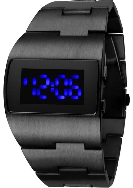 Altın Kırmızı Moda LED Dijital Saat Erkekler Askeri Spor Saatler Siyah Paslanmaz Çelik Büyük Bilek Çok Fonksiyonlu Elektronik Saatı Erkekler (Yurt Dışından)