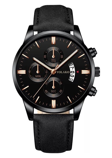 Gösterildiği Gibi 7 Reloj Hombre Moda Erkekler Paslanmaz Çelik Izle Lüks Takvim Kuvars Kol Saati Iş Saatleri Adam Saat Relogio Masculino (Yurt Dışından)