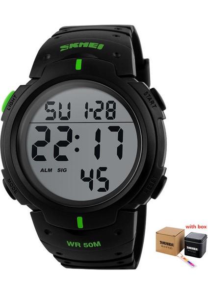 Kutu ile Renk 5 Skmeı Erkekler Spor Saatleri Chronos Geri Sayım Erkek Saati Su Geçirmez LED Dijital Saat Adam Elektronik Saat Relogio Masculino 1068 (Yurt Dışından)