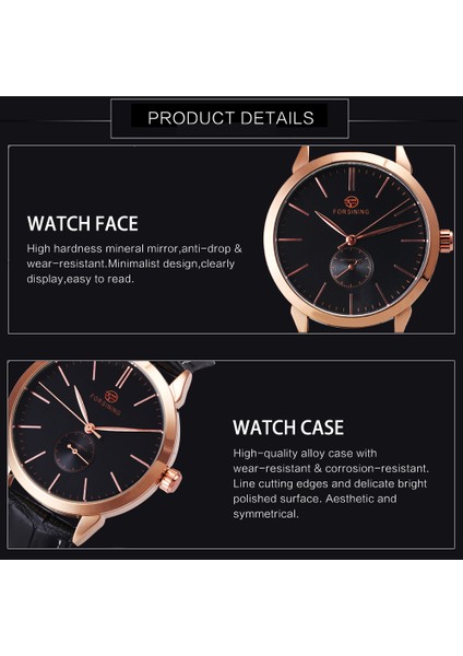 Bo Gümüş Sıyah Saatler Erkek 2021 Otomatik Iş Klasik Saat Erkekler Lüks Marka Deri Kayış Mekanik Saat Yeni Sevgilisi Hediye Montre Homme (Yurt Dışından) fırsatları
