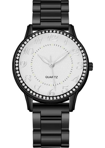 D Bayanlar Lüks Elmas Kuvars Kol Saatleri Moda ve Asil Altın Bayan Saati Yuvarlak Bilezik Saat Montre Femme # S30 (Yurt Dışından)