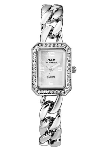 Stil 6 Moda ve Eğlence Bayanlar Hediyelik Saat Gd Paslanmaz Çelik Bilezik Saat Takı Kuvars Izle Japon Hareketi (Yurt Dışından)