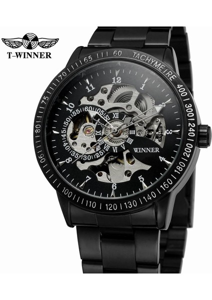 Gümüş Siyah Altın Twınner Saatler Erkekler 2022 Lüks Üst Marka Otomatik Mekanik Saatı Gümüş Paslanmaz Çelik Kayış Altın Adam Saat (Yurt Dışından) modelleri