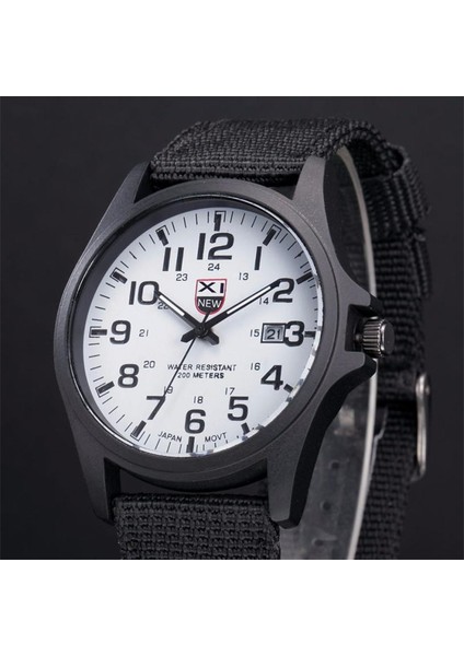 162228BROWN Xınew Izle Moda Erkekler Spor Saatler Erkekler Kanvas Kayış Saatler Askeri Kuvars Bilek Izle Horloge Heren Erkek Kol Saat 2022 (Yurt Dışından) fırsatları