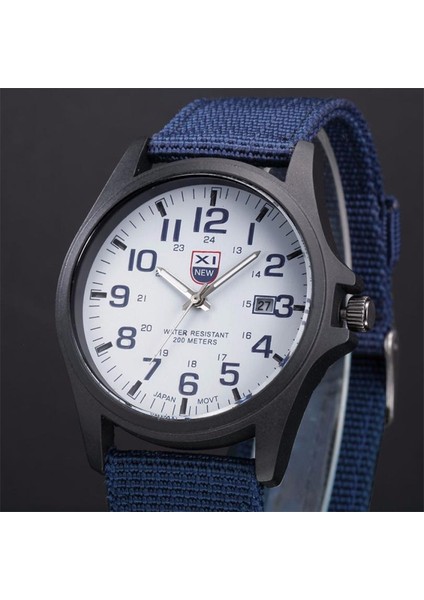 162228BROWN Xınew Izle Moda Erkekler Spor Saatler Erkekler Kanvas Kayış Saatler Askeri Kuvars Bilek Izle Horloge Heren Erkek Kol Saat 2022 (Yurt Dışından) indirimleri