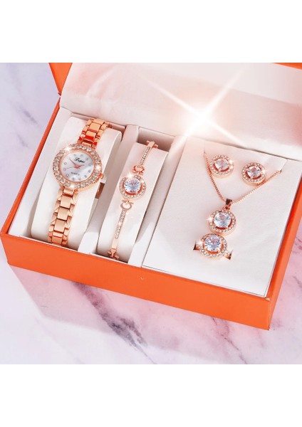 Stil 4 Moda Bayanlar Elmaslı Izle Bilezik Iki Parçalı Set Basit Kuvars Izle Seti Çelik Bant Mizaç Reloj De Mujer (Yurt Dışından) fiyatları