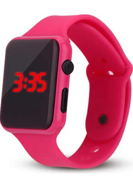 Gül Kırmızı Sıcak Moda Saatler Erkek Kadın Spor Izle LED Öğrenci Aydınlık Yetişkin Çift Elektronik Dijital Saat Elektronik Saat Hodinky (Yurt Dışından)