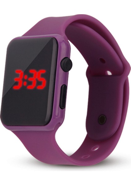 Gül Kırmızı Sıcak Moda Saatler Erkek Kadın Spor Izle LED Öğrenci Aydınlık Yetişkin Çift Elektronik Dijital Saat Elektronik Saat Hodinky (Yurt Dışından) fırsatları