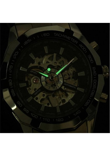Gül Altın Siyah Kazanan Forsining Adam Saatler Paslanmaz Çelik Mekanik Saat Erkekler Için Klasik Otomatik Sarıcı Kol Saati Reloj Hombre (Yurt Dışından)