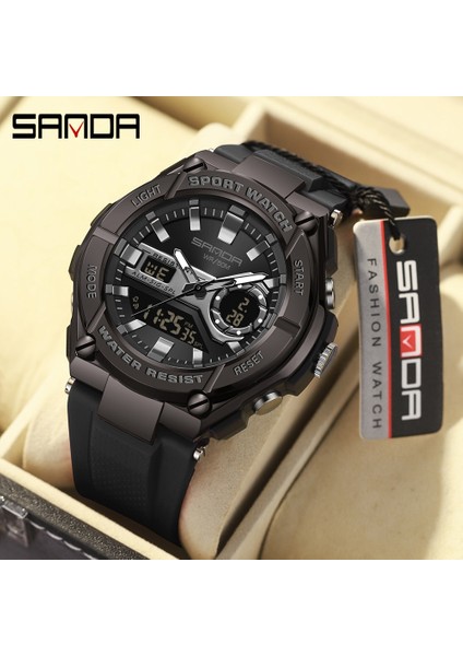 Siyah Mavi 1 Sanda Adam Kuvars Izle Erkek LED Dijital Kronograf 50 M Su Geçirmez Açık Havada Erkekler Için Spor Bilek Saatler Saat Reloj De Hombre (Yurt Dışından)