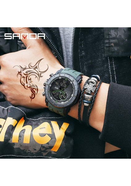 Siyah-Mavi Sanda Adam Izle Su Geçirmez Spor Orijinal Darbeye Dayanıklı Dijital Saat Erkek Saatler Lüks Orijinal Deri Kayış Erkek Kol Saati (Yurt Dışından) modelleri
