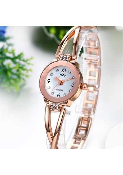 Gül Lancardo Bilezik Saatler Bayan Moda Elbise Zinciri Tarzı Takı ile Rhinestone Kuvars Kadın Izle Relogio Feminino (Yurt Dışından)