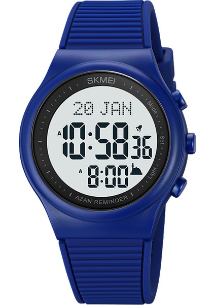 Renk 3 Skmeı Moda Arka Işık Müslüman Ezan Erkekler Saatler Kıble Pusulası ile Namaz Için Ezan Alarmı Hicri Islam Kol Saati Reloj Hombre (Yurt Dışından)