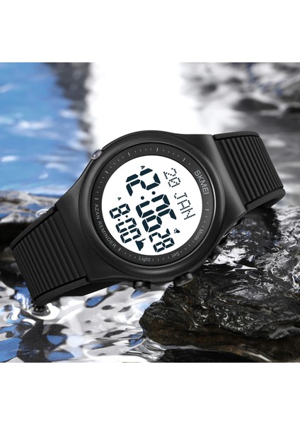 Renk 3 Skmeı Moda Arka Işık Müslüman Ezan Erkekler Saatler Kıble Pusulası ile Namaz Için Ezan Alarmı Hicri Islam Kol Saati Reloj Hombre (Yurt Dışından) indirimleri