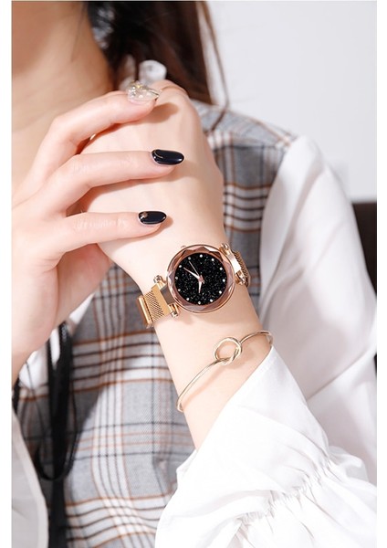 Kırmızı 5pcstz Kadın Izle Bilezik Lüks Elmas Gül Altın Bayanlar Kol Saati Manyetik Kadın Bilezik Izle Kadın Saat Relogio Feminino (Yurt Dışından) indirimleri