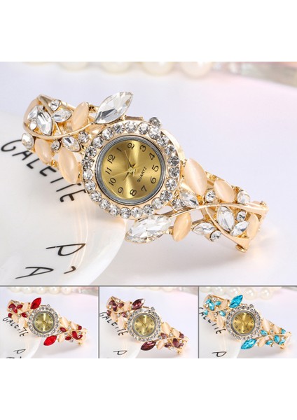 Kırmızı Kadının Işe Gidip Gelirken Bilezik Saatler Kuvars Saat Rhinestones Saat Kayışı Arkadaş Aile Komşuları Için Hediye H9 (Yurt Dışından) modelleri