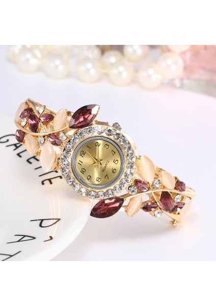 Kırmızı Kadının Işe Gidip Gelirken Bilezik Saatler Kuvars Saat Rhinestones Saat Kayışı Arkadaş Aile Komşuları Için Hediye H9 (Yurt Dışından) indirimleri