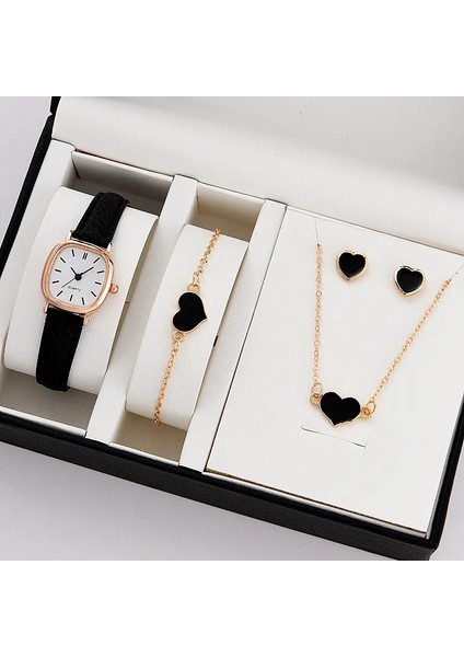 C 5 Adet Set Izle Kadınlar Için Lüks Deri Analog Bayanlar Kuvars Kol Saati Moda Bilezik Saat Seti Kadın Relogio Feminino (Yurt Dışından) modelleri