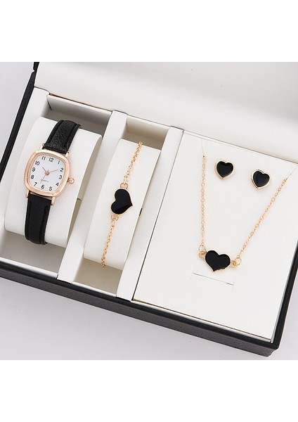 C 5 Adet Set Izle Kadınlar Için Lüks Deri Analog Bayanlar Kuvars Kol Saati Moda Bilezik Saat Seti Kadın Relogio Feminino (Yurt Dışından) fırsatları