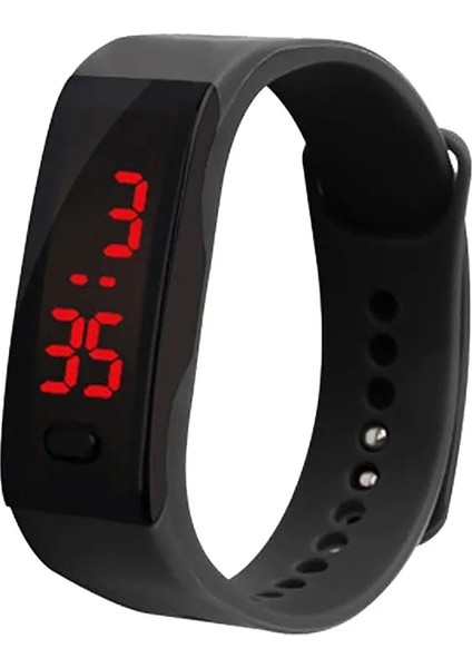 Pembe Basit Dijital Kol Saatleri Çocuk Kız Erkek Vintage LED Dijital Ekran Bilezik Izle Öğrencileri Silika Jel Spor Saat (Yurt Dışından) modelleri