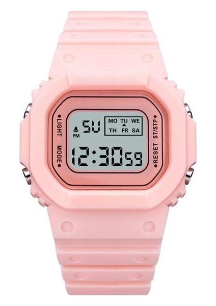 Pembe 2023 Erkek LED Dijital Saat Erkek Kadın Su Geçirmez Spor Izle Erkekler Için Silikon Ordu Kol Saati Tarih Saati Hodinky Reloj Hombre (Yurt Dışından)