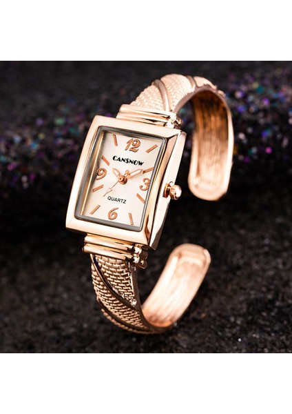 Gül Altın Marka Sıcak Satış Kadın Moda Kuvars Saatler Casual Bilezik Izle Kol Saatleri Bayanlar Analog Saat Relojes Mujer Feminino (Yurt Dışından)