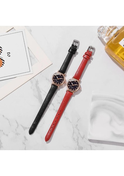 5 Adet Set Mavi Saat Seti Kadınlar Için Lüks Deri Analog Bayanlar Kuvars Kol Saati Moda Bilezik Izle Kadın Saat Relogio Feminino (Yurt Dışından)