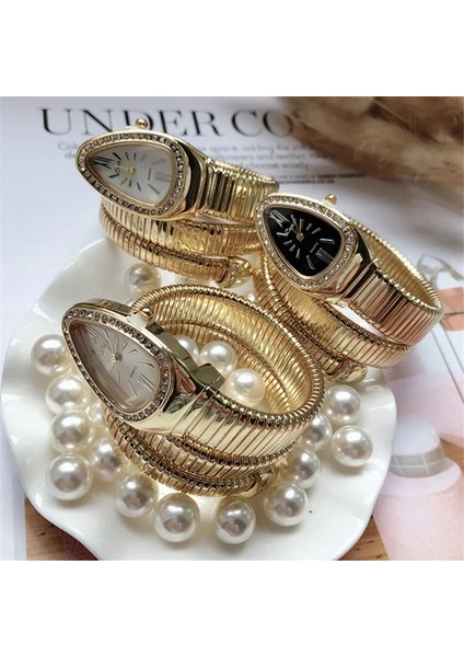 Newdesign Roseblack Serin Yılan Bileklik Saatler Kadın Moda Sonsuzluk Bileklik Izle Şık Kızlar Marka Kuvars Saat Religios Relojes Montre Femme (Yurt Dışından) indirimleri